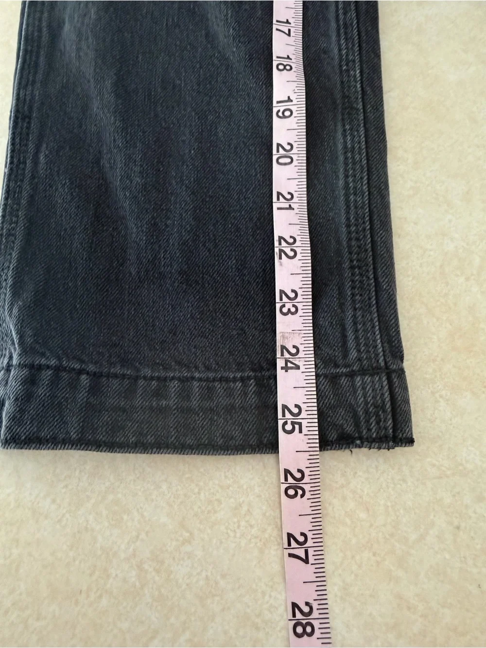 We The Free Women's Black Cotton Denim Overall Jumpsuit Size 26 8662